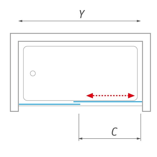 Roth LLV2 /1400 Brillant/Transparent 572-1400000-00-02 Vannas aizklājs ar bīdāmām durvīm image 6