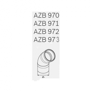 BOSCH AZB 973 87 090 329 Caurules līkums 45° PP Ø 315 mm