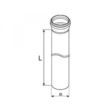 BOSCH AZB 1402 87 090 044 Удлинитель дымовой трубы  Ø315 mm, PP, L=1000 mm