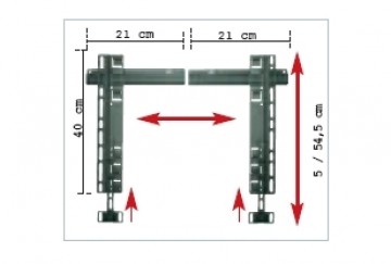 ERARD 2530 sienas kronšteins LCD 30"-60" (80kg) - ERARD 2530