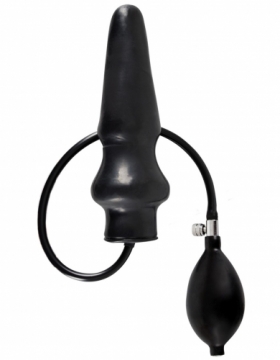 Late X Inflatable Latex Plug [ Melns ]