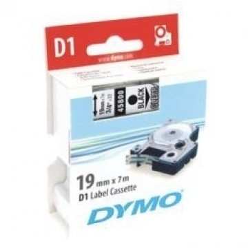 Лента маркировочная Dymo D1, 19мм x 7м черный, 45800