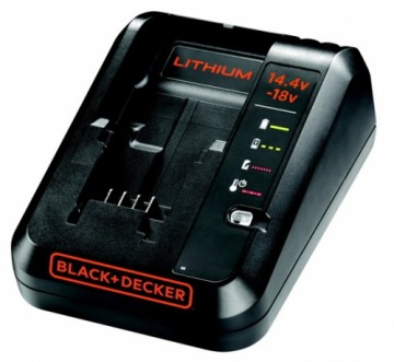 Black&decker 18V Lithium-ion 1A  ātrais lādētājs (14.4v-18V), Black+Decker