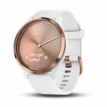 Garmin Vivomove HR Sport (Rose Gold with White Silicone Band) 010-01850-22