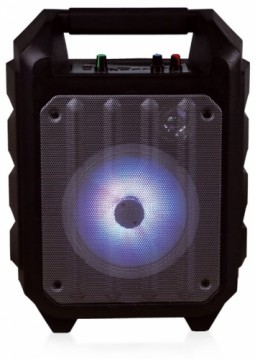 Omega OG82B Bluetooth Bezvadu Skaļrunis ar Micro SD / Radio / AUX /  USB / 20W / LED Disco / Karaoke / Mikrofons / Melns