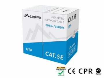 Lanberg UTP stranded cable CU, cat. 5e, 305m, gray