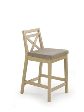 BORYS LOW bar stool, color: sonoma oak / INARI 23