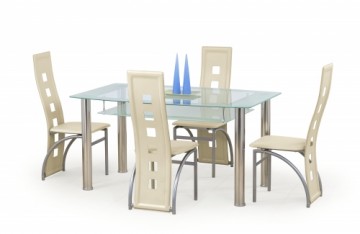 CRISTAL table color: transparent/milky