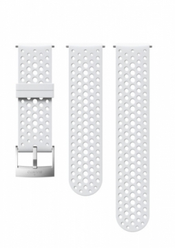 24 ATH1 SILICONE STRAP WHITE/STEEL S+M