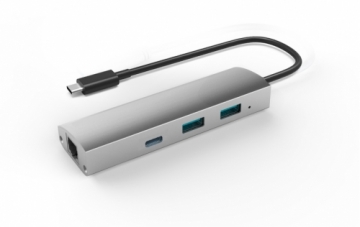 Адаптер USB 3.1 to 2-Port USB3.0 HUB + 1-Port USB3.1 with Gigabit Ethernet