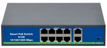 PoE switch 8ch 100Mbps +2G uplink