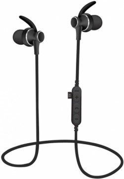 Platinet Premium Bluetooth 4.2 Sport Headset & Handsfree Bezvadu Sporta Austiņas / MicroSD Karšu Lasītājs / A2DP / Melnas