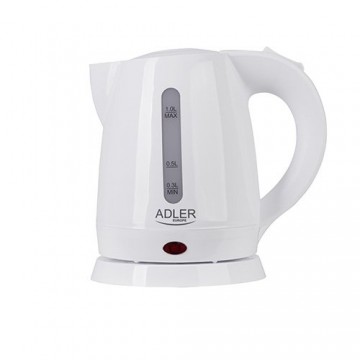 Adler AD1272 Elektriskā Tējkanna / 1000 ml / 1600W / Balta