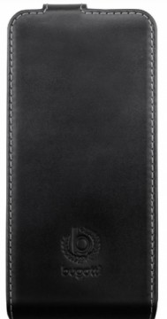 Mocco Bugatti Flip Case Vertikāli Atverams Premium Ādas Maks Telefonam Apple iPhone 6 / 6S Melns