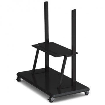 Prestigio MultiBoard stand PMBST01 can accommodate all screen sizes from 55-98" screens. Includes roll wheels for easy adjustment of position, and a shelf for accessories.