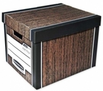 Архивная коробка Fellowes Woodgrain Bankers Box 2tk 325x285x385мм, коричневая