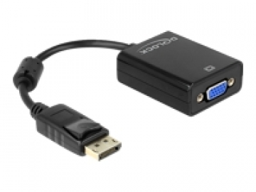 DELOCK Adaptor DP-St > VGA-Bu 22,5cm bla