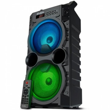 Speaker SVEN PS-440, black, power output 2x10W (RMS), TWS, Bluetooth, FM, USB, microSD, LED-display, RC, lithium battery