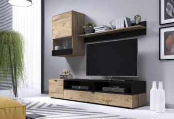 Halmar SNAP, wall set color: lefkas oak / black matt