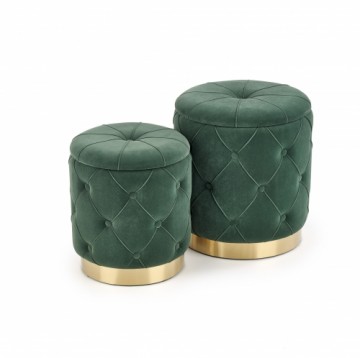 Halmar POLLY set of two stools, color: dark green