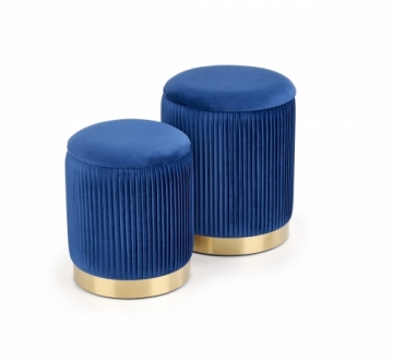 Halmar MONTY set of two stools: color: dark blue