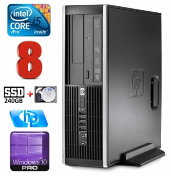 Hewlett-packard HP 8100 Elite SFF i5-650 8GB 240SSD+1TB DVD WIN10Pro