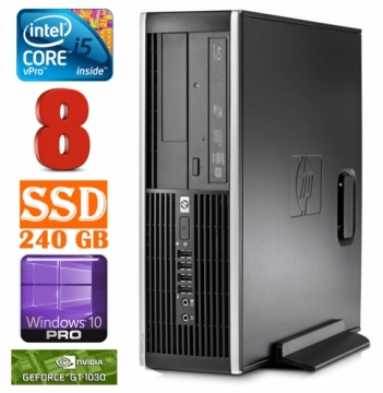 Hewlett-packard HP 8100 Elite SFF i5-650 8GB 240SSD GT1030 2GB DVD WIN10Pro