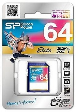 Silicon Power карта памяти SDXC 64GB Elite