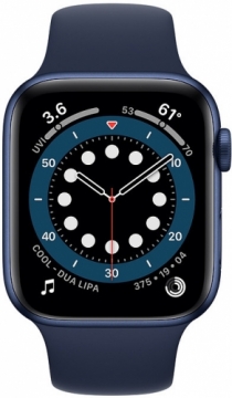 Apple Watch 6 GPS 44mm Sport Band, blue/deep navy