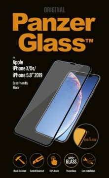 PanzerGlass ekrāna aizsargstikls iPhone X/Xs/11 Pro Case Friendly, melns