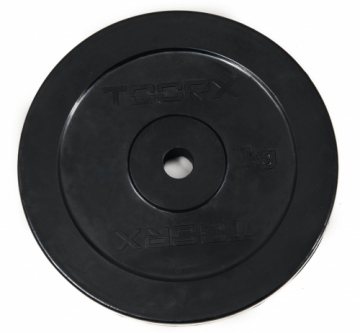 Toorx Rubber coated weight plate 10 kg, D25mm