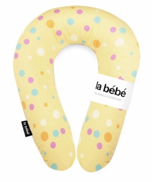 La Bebe™ Nursing La Bebe™ Snug Nursing Maternity Pillow  Art.111347 Yellow Dots Pakaviņš mazuļa barošana, gulēšanai, pakaviņš grūtniecēm 20x70
