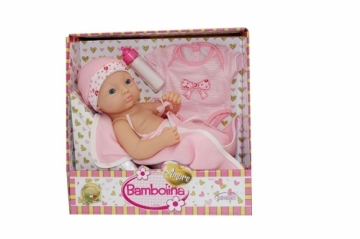 BAMBOLINA new born baby doll Amore, 34cm, with accessories, BD1831