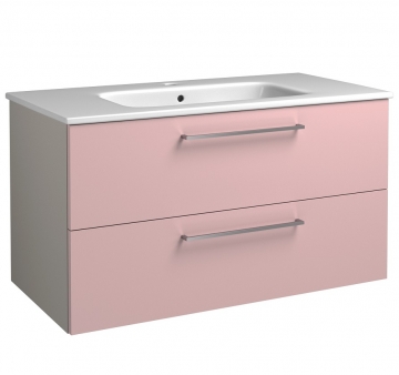 Basin unit with washbasin Raguvos Baldai JOY 91 CM pink/taupe 12113615