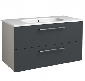 Basin unit with washbasin Raguvos Baldai JOY 91 CM grafitte/taupe 12113622