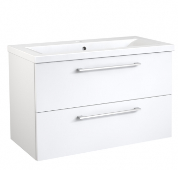 Basin unit with washbasin Raguvos Baldai SCANDIC 81 CM glossy white 15112511