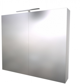 MIRROR CABINET WITH GARDA LED ILLUMINATOR Raguvos Baldai SCANDIC 80 CM glossy white 1502511