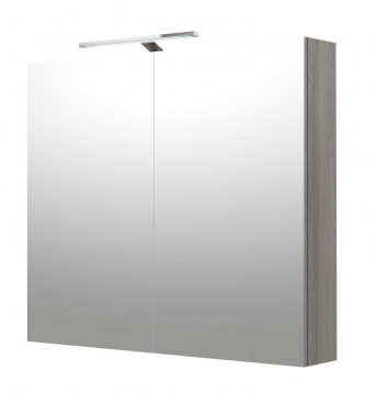 MIRROR CABINET WITH GARDA LED ILLUMINATOR Raguvos Baldai SCANDIC 80 CM grey ash 1502503