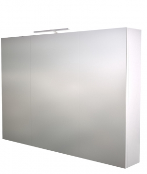 MIRROR CABINET WITH GARDA LED ILLUMINATOR Raguvos Baldai SCANDIC 100 CM glossy white 1502711