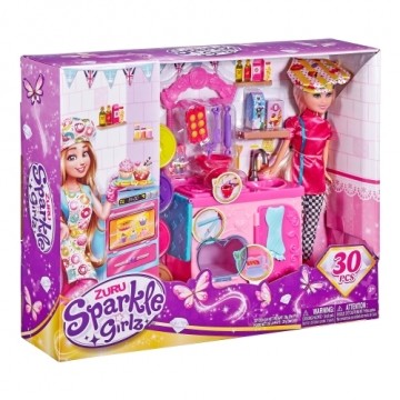 SPARKLE GIRLZ 27cm komplekts ar lelli Doll Bake Off, 100183