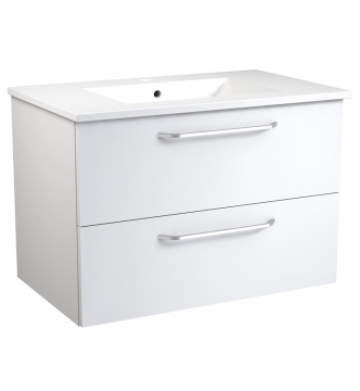 Basin unit with washbasin Raguvos Baldai LUNA 76 CM glossy white 18113411