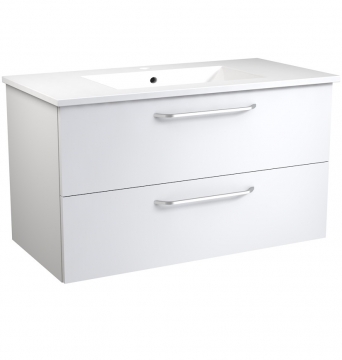 Basin unit with washbasin Raguvos Baldai LUNA 91.5 CM glossy white 18113611