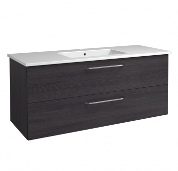 Basin unit with washbasin Raguvos Baldai LUNA 121.5 CM black oak 18113701