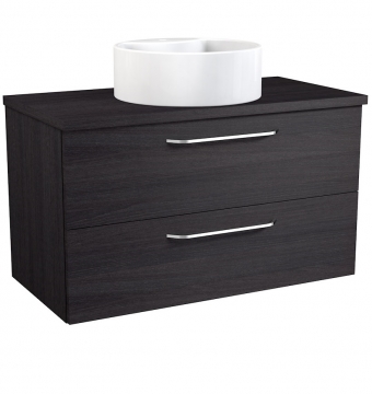 Raguvos Baldai LUNA 91 CM black oak/black oak 1831360101 Basin unit with washbasin RONDO