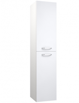 Высокий шкаф для ванной с корзиной для белья Raguvos Baldai LUNA 35 CM glossy white 1833211