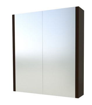 Шкафчик с зеркальными дверцами Raguvos Baldai LUNA, SERENA 75 CM black oak 1400401