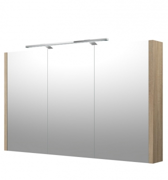 MIRROR CABINET WITH GARDA LED ILLUMINATOR Raguvos Baldai LUNA, SERENA 110 CM grey oak 1402810