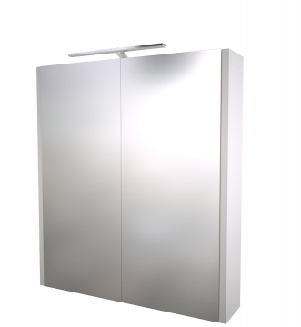 MIRROR CABINET WITH GARDA LED ILLUMINATOR Raguvos Baldai LUNA, SERENA 60 CM glossy white 1402311