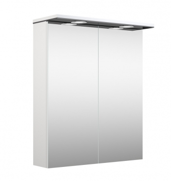 MIRROR CABINET WITH LED ILLUMINATOR Raguvos Baldai ALLEGRO 61 CM glossy grey/white 1104307