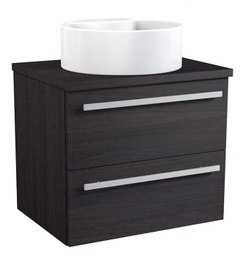 Basin unit with washbasin RONDO Raguvos Baldai SERENA 61 CM black oak/black oak 1431330101